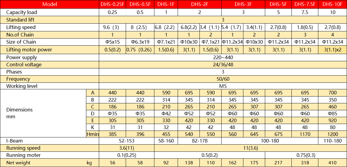 Electrical Chain Hoist  DHS-G Electrical Chain Hoist  DHS-G